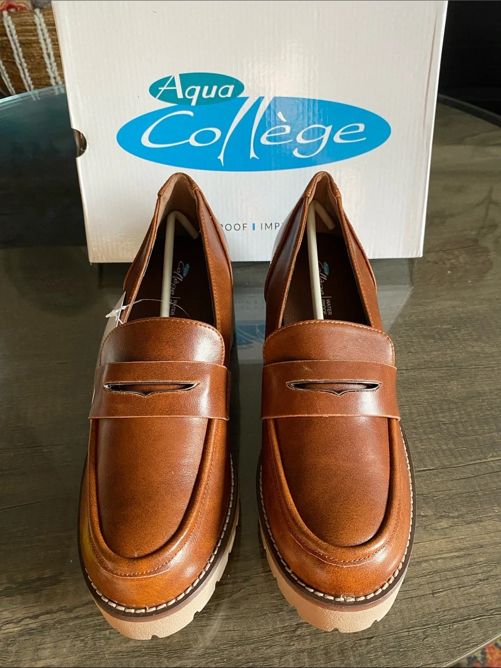 Aqua Women’s Brown Penny Loafers